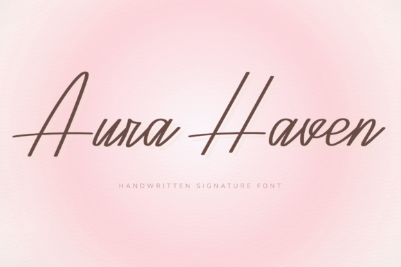 Aura Haven Font: A Delicate Handwritten Signature for Feminine Branding